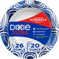 Dixie Ultra  Large Paper Bowls  20 Oz  26 Count  Microwave Safe  Compostable  Disposable Bowls Great For Breakfast  Lunch  And Dinner Meals